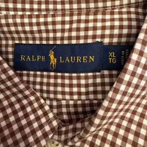 Ralph Lauren Men's Brown Plaid Shirt